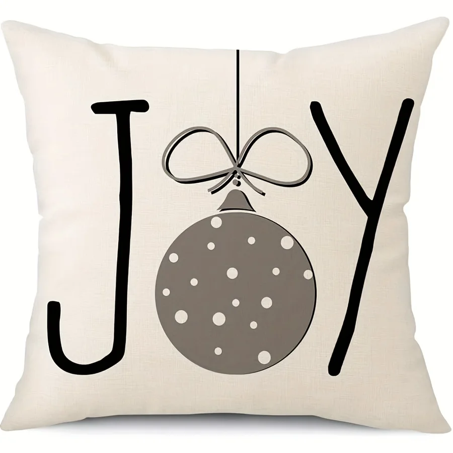 4Pcs Christmas Throw Pillow Covers Reindeer Snowman Tree Print Cushion Covers Winter Home Goods Xmas Sofa Decor Gift