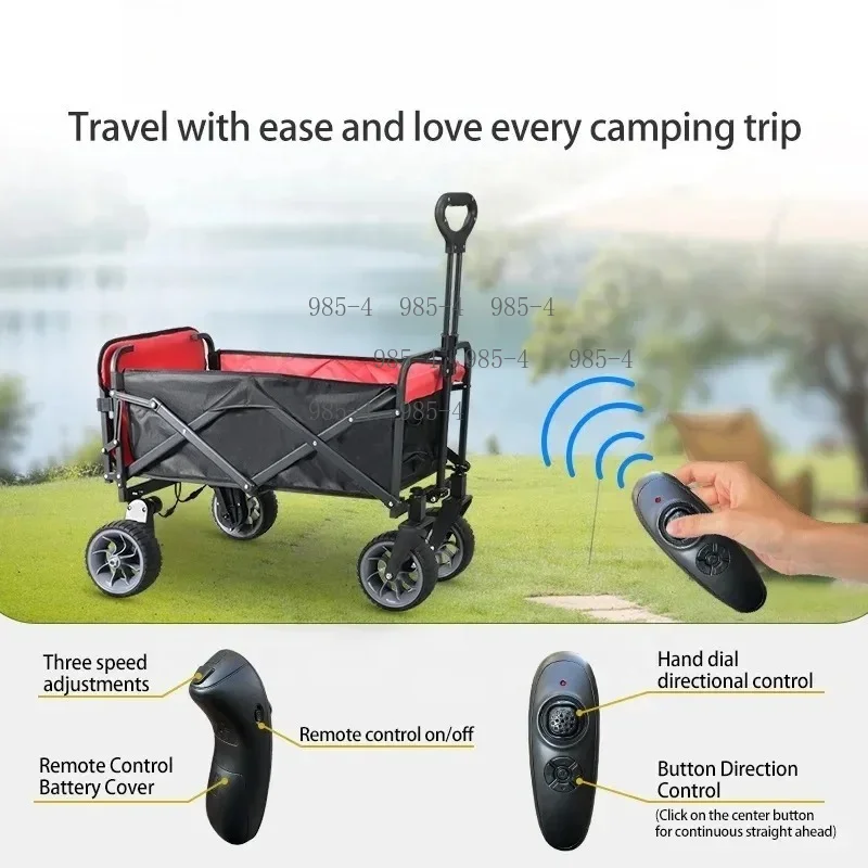 Foldable Four‑Wheel Electric Utility Wagon With 7
