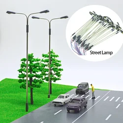 10pcs HO OO N Z Scale Railway Modeling Light Street Lamp Post 3V LED Light 1:75 1:100 1:150 1:200 Miniature Building Scenery