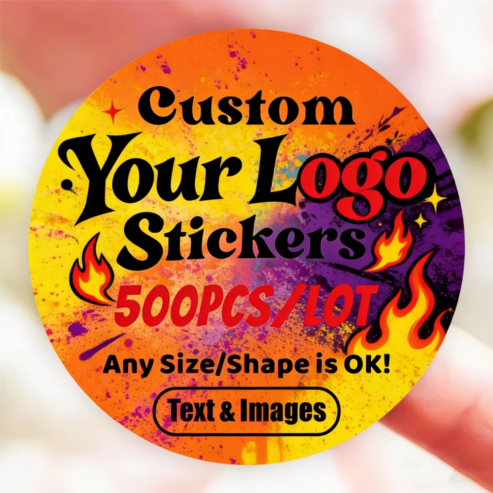 

Lzhiyang 500PCS Custom Stickers Personalized Logo Design for Wedding Birthday Gift Box Business Brand Promotion
