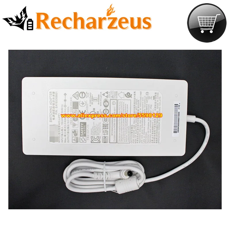 Genuine 19.5V 10.8A 210.6W AC Adapter ACC-LATP1 EAY65068601 DA-180C19 Charger For LG 32UD99 34WK95C 38GL950G 32UL950-W 27UP850-W