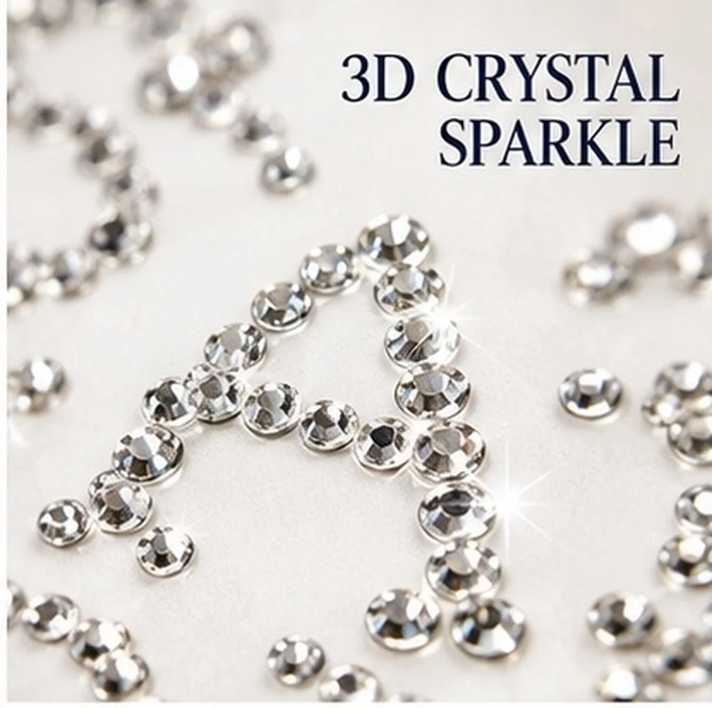 1Sheet Self Adhesive Glitter Rhinestone Letter Stickers Pearl Alphabet 3D Shiny Craft Decals for Grad Photo Album