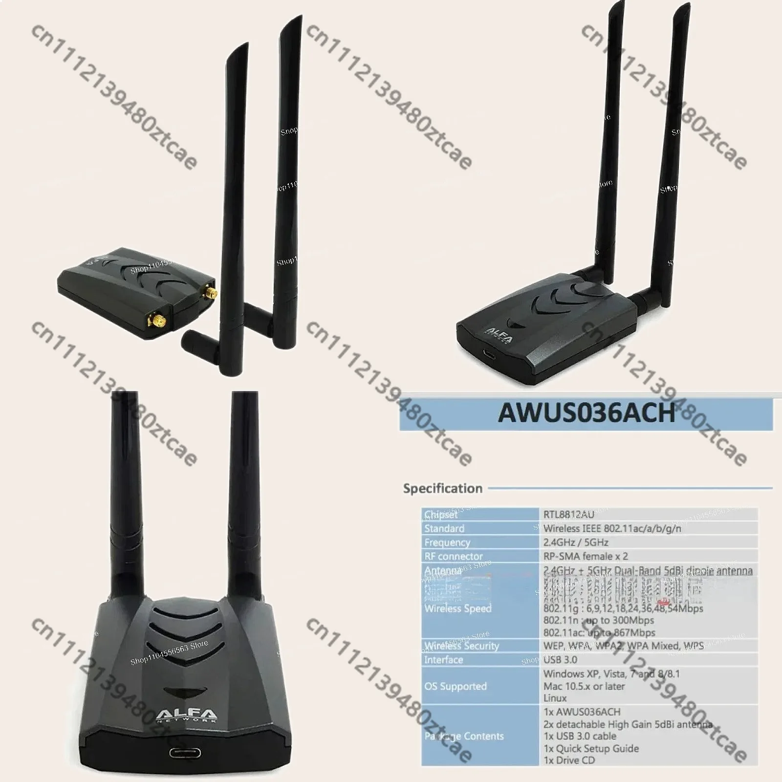 Alfa awus036ach wifi adapter-AliExpress
