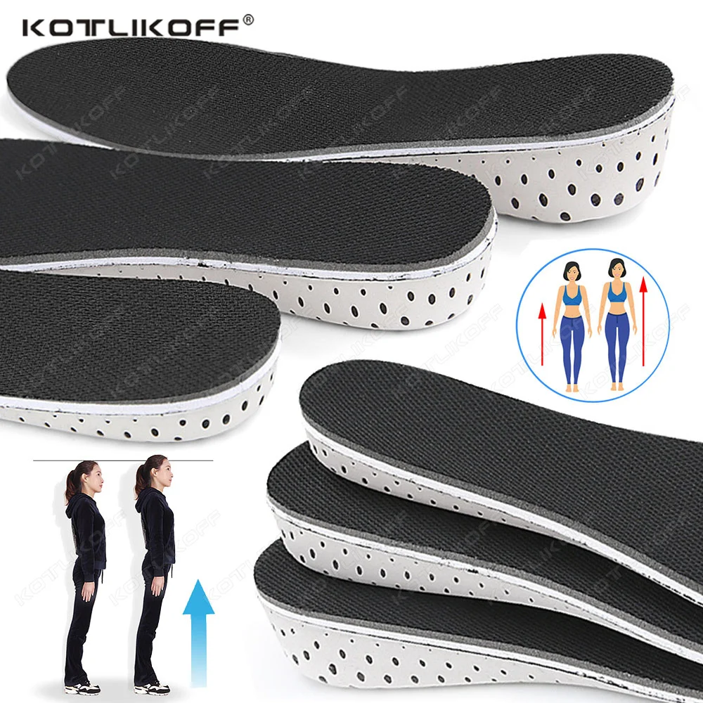 Invisible Height Increase Insoles EVA Memory Foam Men Women Shoe Insole Heel Lifting 2/3/4/5CM Taller Cushion Heighten Shoe Pad
