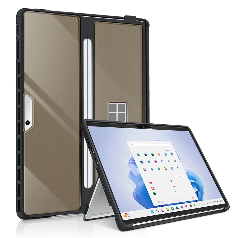 

Case for Microsoft Surface Pro 11/10/9/8 13 Inch Shockproof Protection Rugged Shell Cover Compatible with Type Cover Keyboard