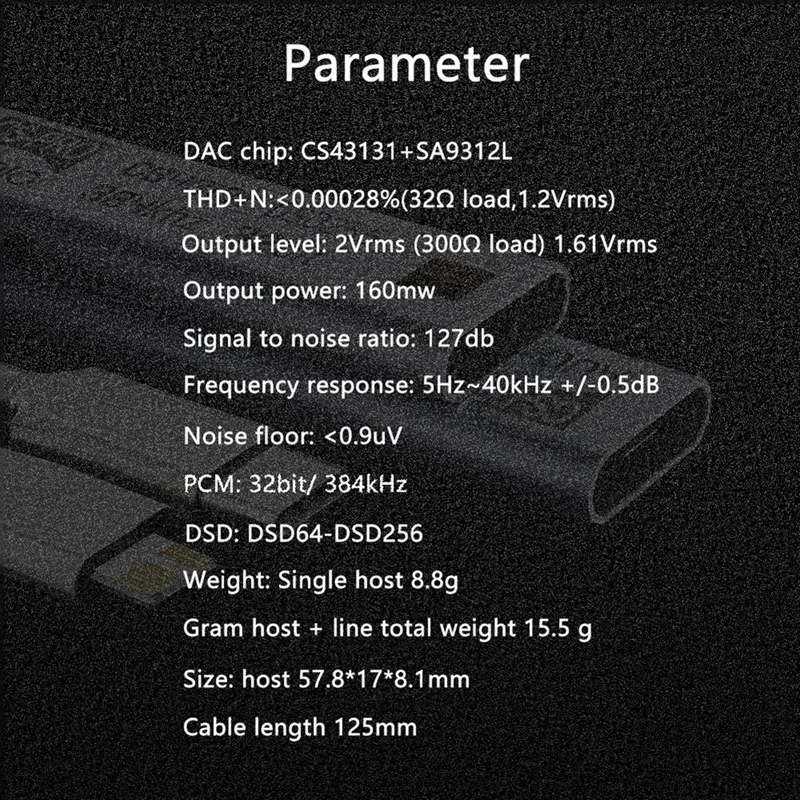 Amplifier Headphone CS43131 USB C DAC Dongle DSD256 Decoding 32Bit 384Khz dekode tipe-c ke 3.5Mm Jack AUX Adapter
