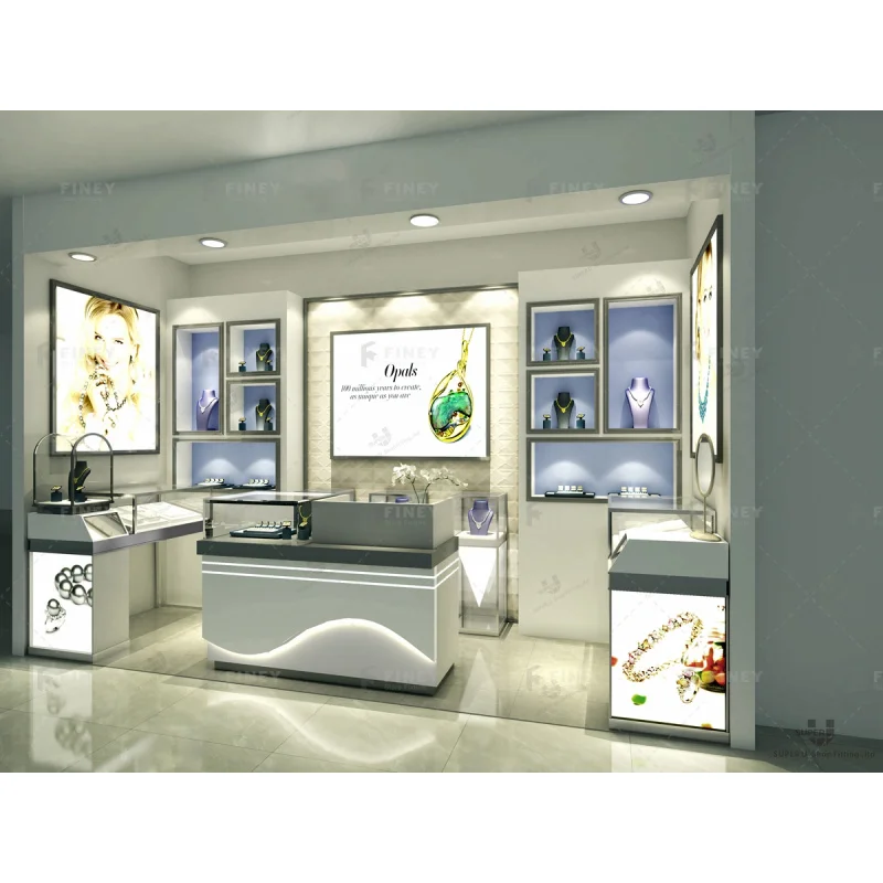 custom.Modern Jewelry Shop Interior Design Jewellery Store Decorate Glass Watch Display Cabinet Showcase Jewelry Showroom