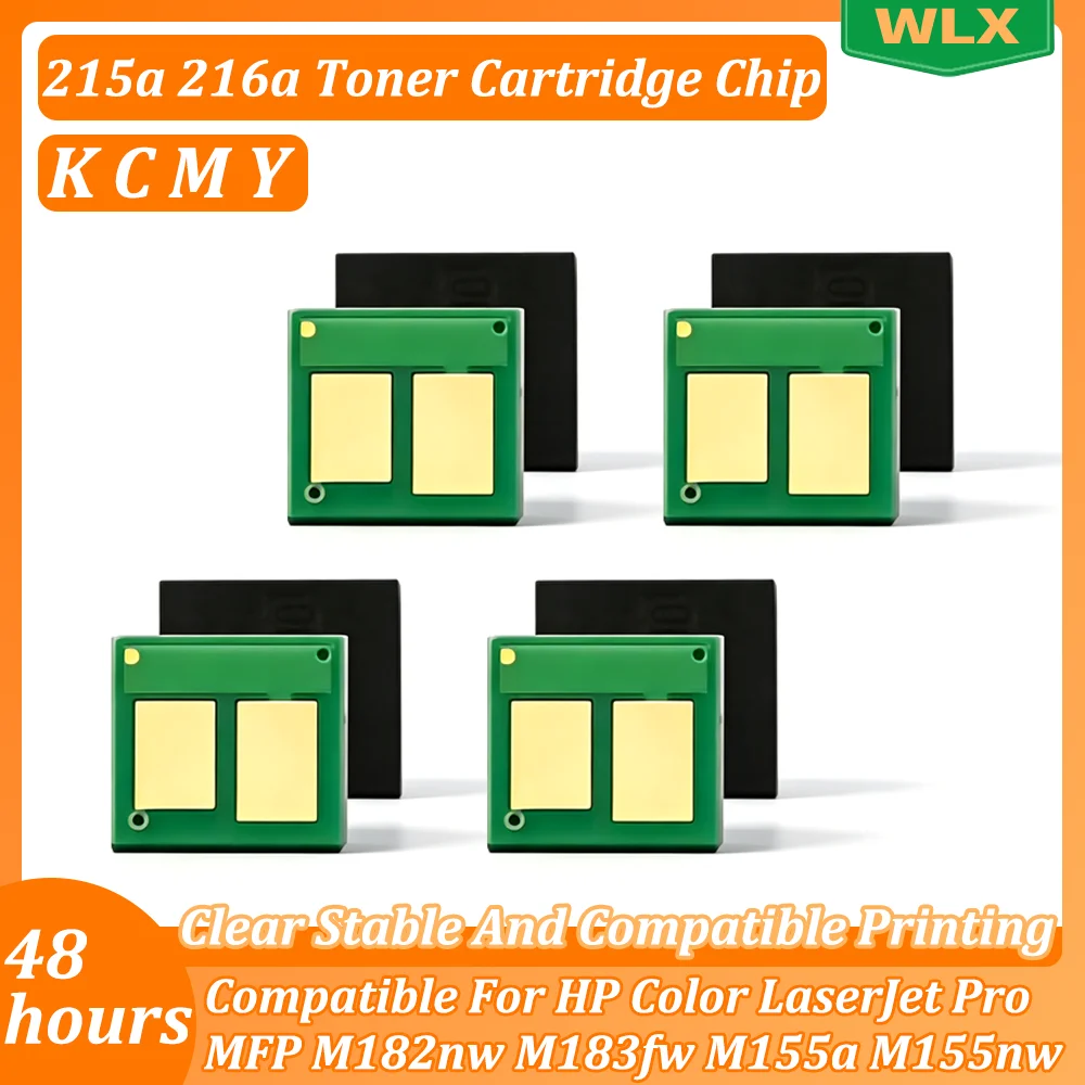 215a 216a Toner Cartridge Chip KCMY For HP 215a 216a For HP Color LaserJet Pro MFP M182nw M183fw M155a M155nw  4PCS/1/2/5 SET