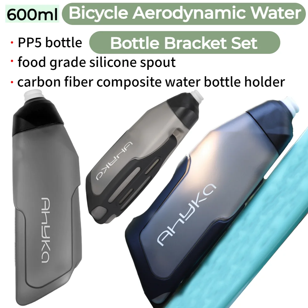 Aerodynamisches Fahrrad-Flaschenhalter-Set 600ml Fahrrad-Trinkflasche MTB Rennrad Rahmen Unterrohr Trinkflasche
