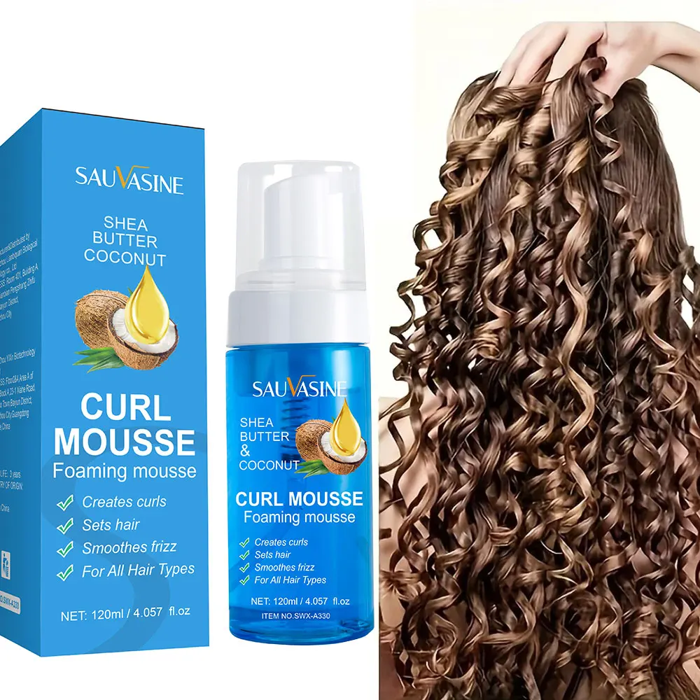 

120ml Hair Sculpting Mousse Professional Curly Hair Styling Cream Natural Fluffy Curl Booster Defining Women Hair care Products