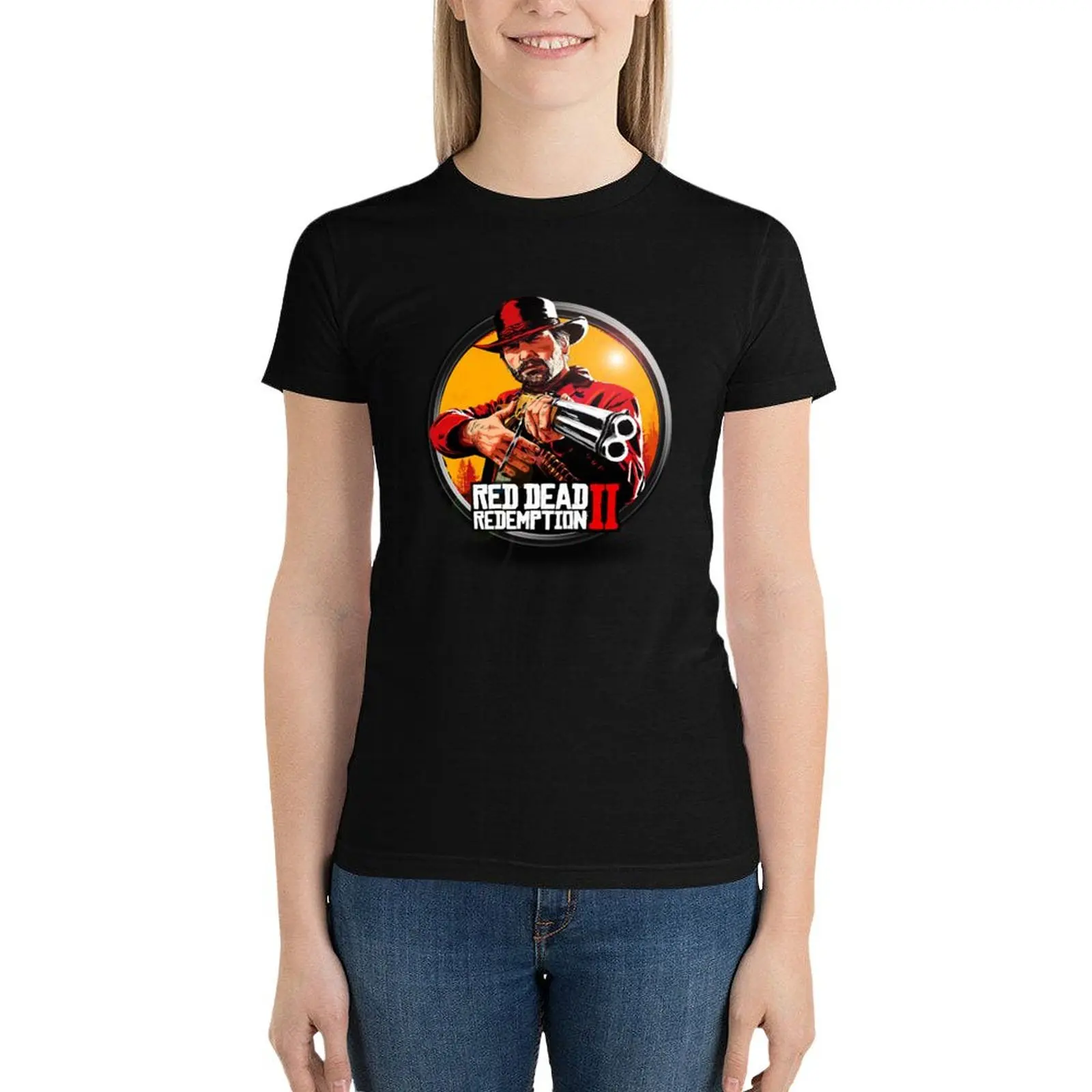 Red Dead Redemption 2 T-Shirt tops summer top cute tops t-shirt dress for Women long