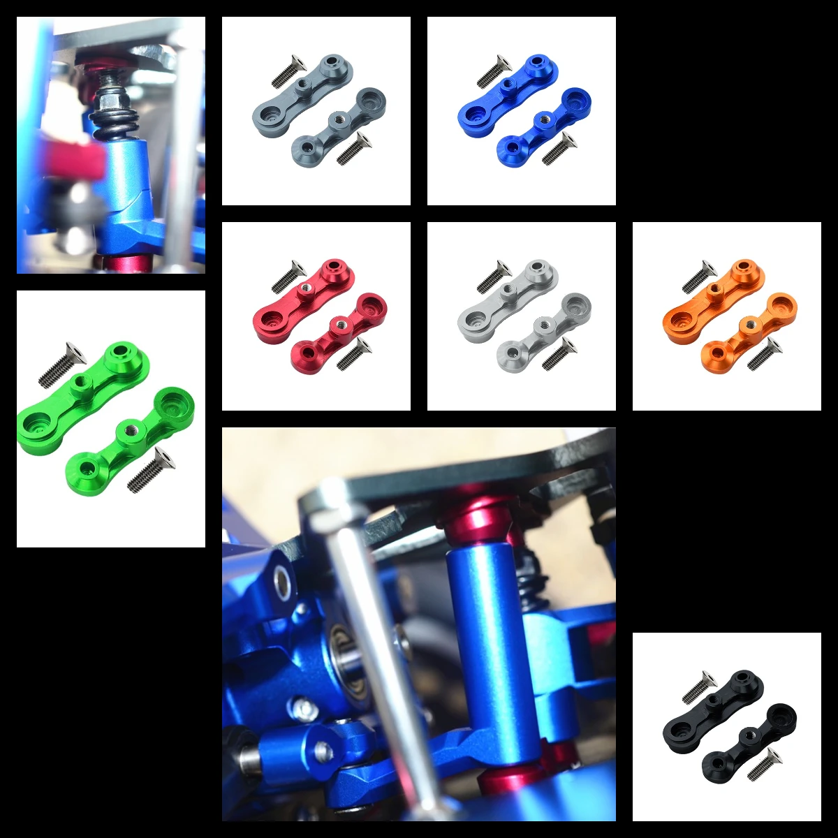 GPM Aluminum Stabilizing Mount For Steering Assembly For LOSI 1/6 Super Baja