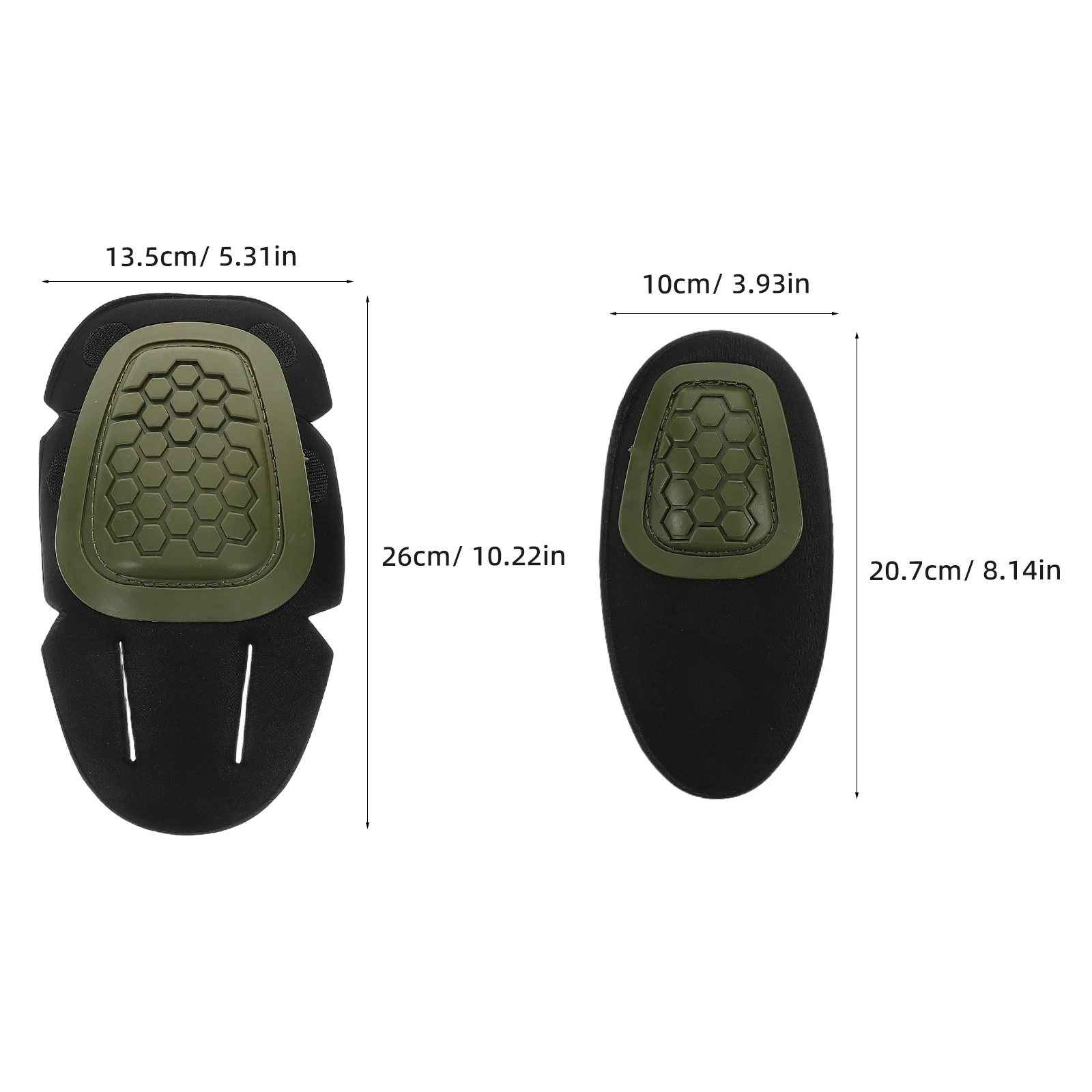 Juego de 4 rodilleras y coderas, color verde, para deportes al aire libre, ciclismo, senderismo, patinaje, equipo de seguridad táctico, protectores de articulaciones