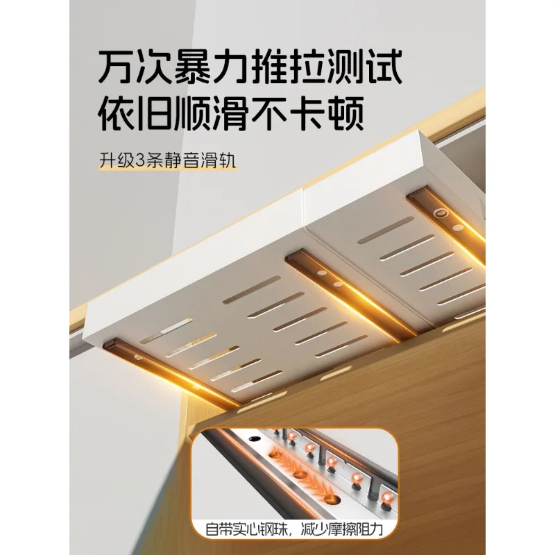 Expandable Pull-Out Cabinet Organizer - No Drill Slide Out Drawer for Under Sink Storage, Pots & Spice Rack