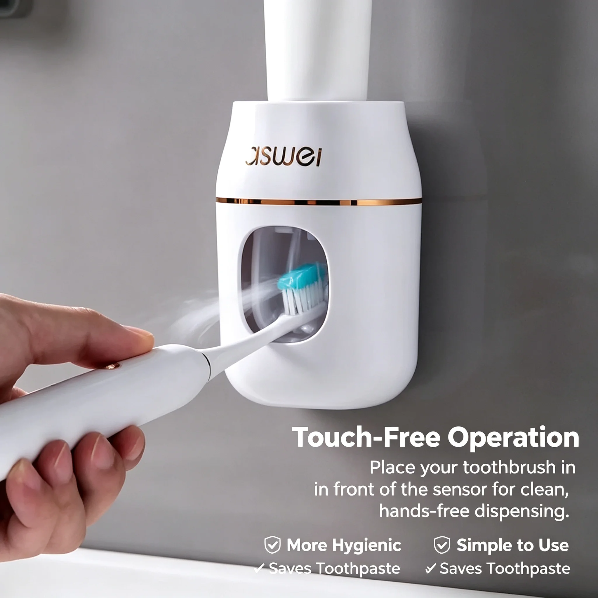 Automatic Toothpaste Squeezer & Holder - 1pc Space-Saving Bathroom Organizer, Easy Refills, No Waste!