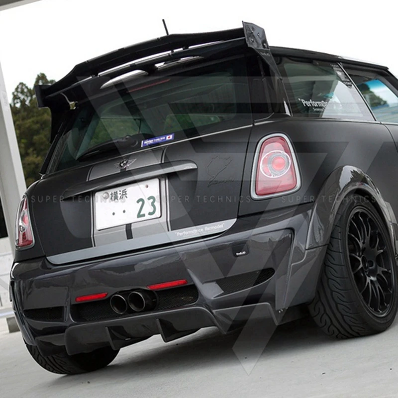 Car styling carbon fiber rear spoiler roof window wing racing body kit For BMW MINI COOPER S R56 R57 modified DUELL AG style