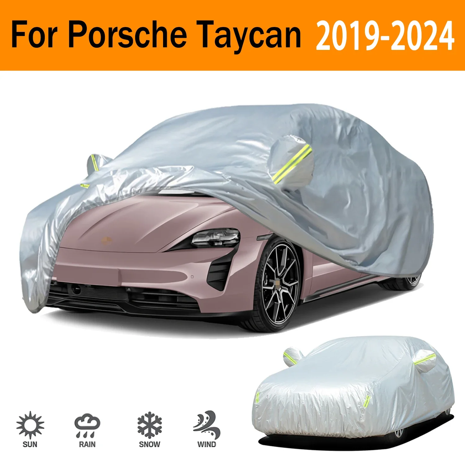 For Porsche Taycan Outdoor Protection Full Car Covers Snow Cover Sunshade Waterproof Dustproof Exterior Car accessories