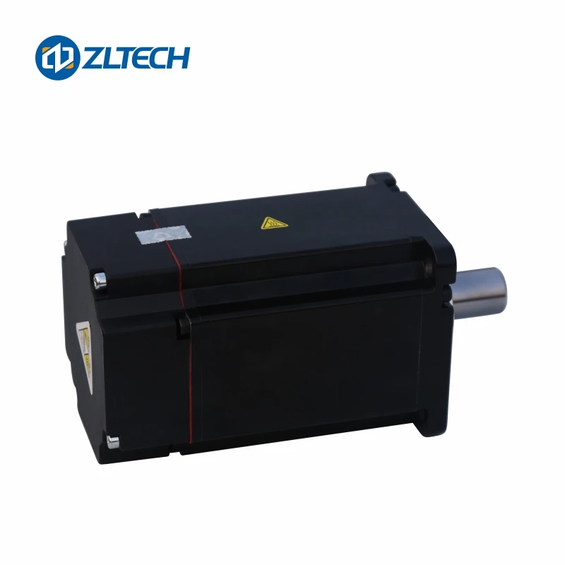 ZLTECH 3 Phase Nema33 80mm 48V 1000W 3.2N.m 3000RPM 25A Keyway Brushless Dc Servo Motor with 2500-wire Encoder for CNC Machine