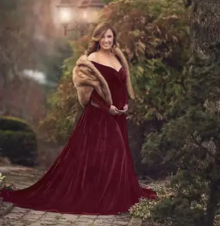 Vestido de maternidad para Sesión de fotos, ropa de embarazo, fotografía de maternidad, accesorios de fotografía para mujeres embarazadas, Otoño e Invierno