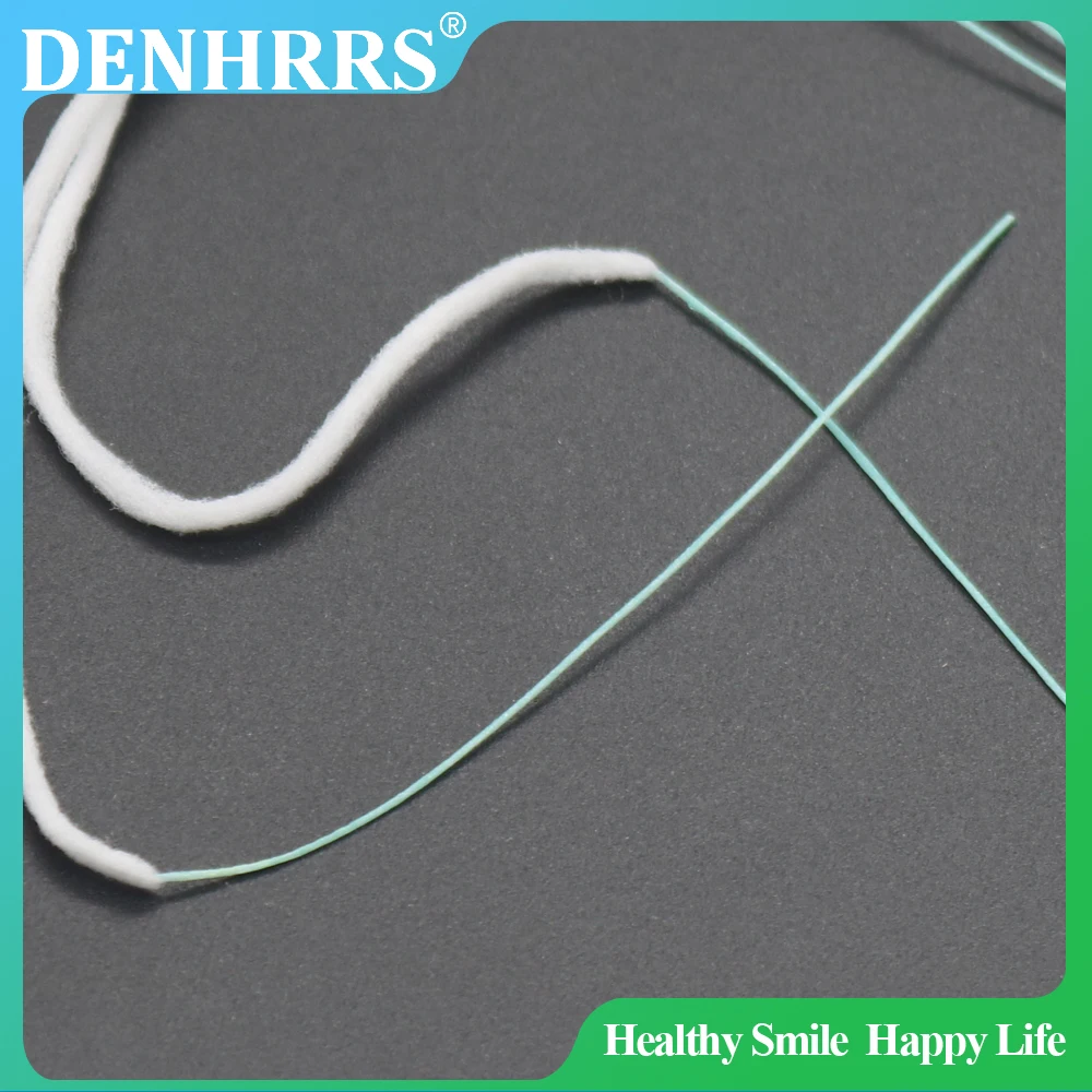 50Pcs/Box Dental Floss Threaders Tooth Flossers For Orthodontic Braces Bridge Implant Hoop Threading Braces Oral Clean