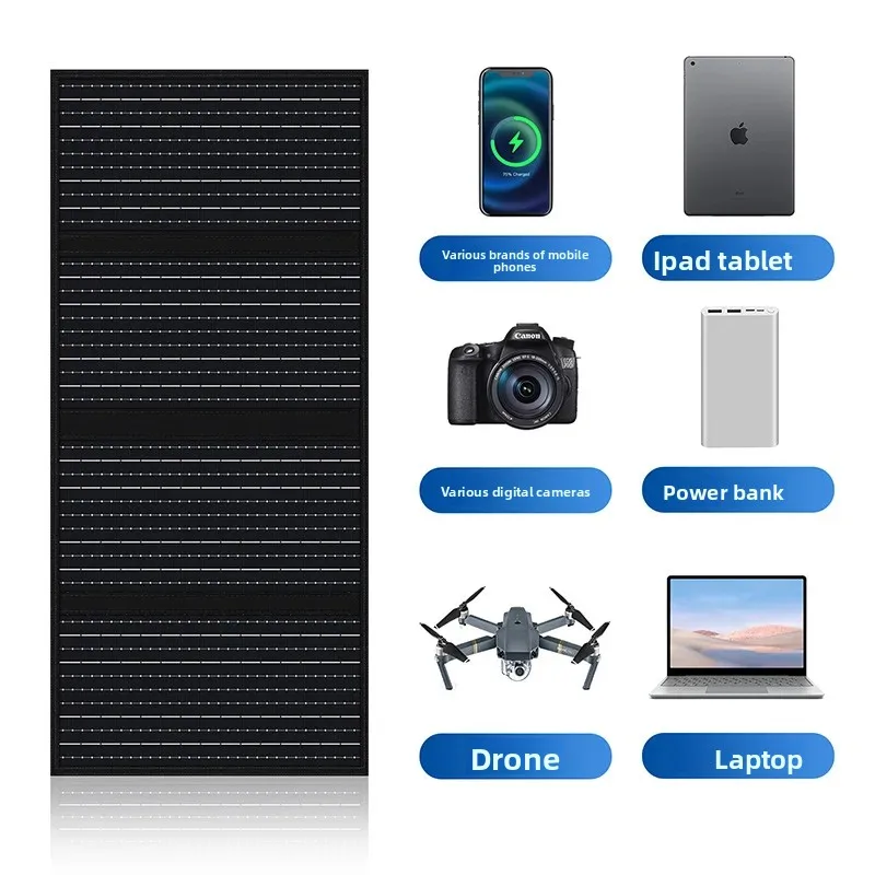Power 60W 18V 20% efficiency, monocrystalline portable folding solar panel, foldable for camping, with MPPT controller view 6