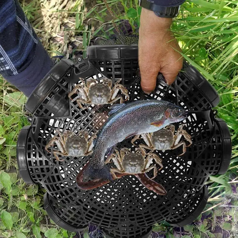 Fish Trap With Holes Fish Crab Trap Cage Fishing Accessories With Dense Vents For Catching Lobster Crayfish Crabs Herring Shrimp