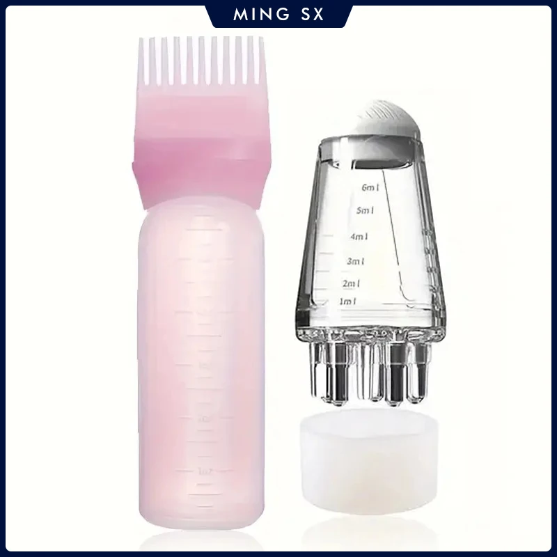 1/2/3pcs Hair Growth Essential Oil Applicator Bottle & 1ml Scalp Massage Comb Set - Anti-Loss Scalp Care Tools for All Hair Type