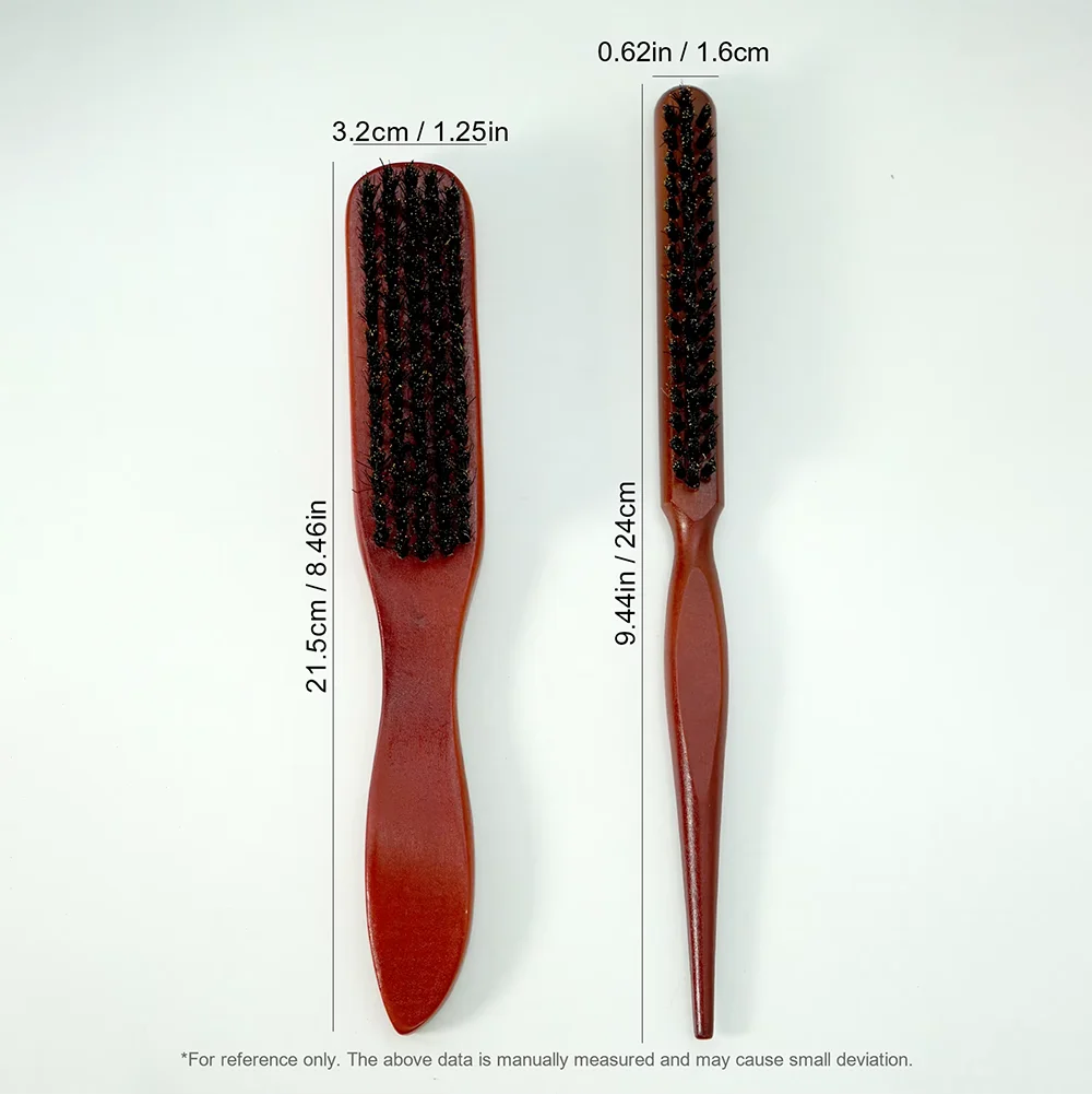 2 cepillos para el cabello de primera calidad con mango de madera, reducen el encrespamiento y la electricidad estática, juego de cepillos para masaje del cuero cabelludo para todo tipo de cabello