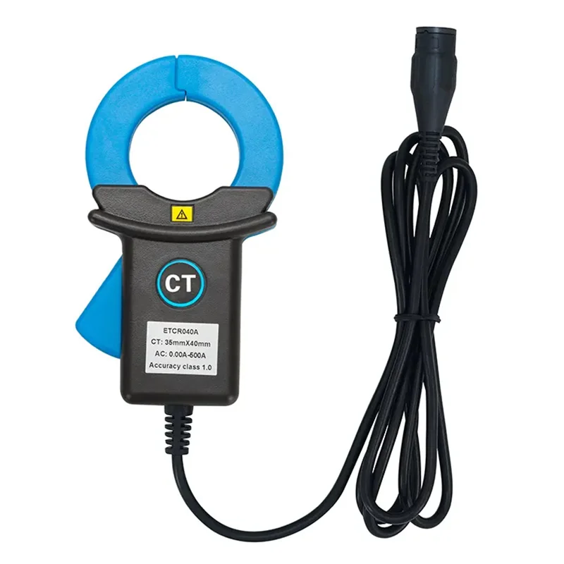 ETCR040A High Accuracy AC Clamp On Leakage Current Sensor Meter Current Transducer 0.00mA -500A,35mm x 40mm