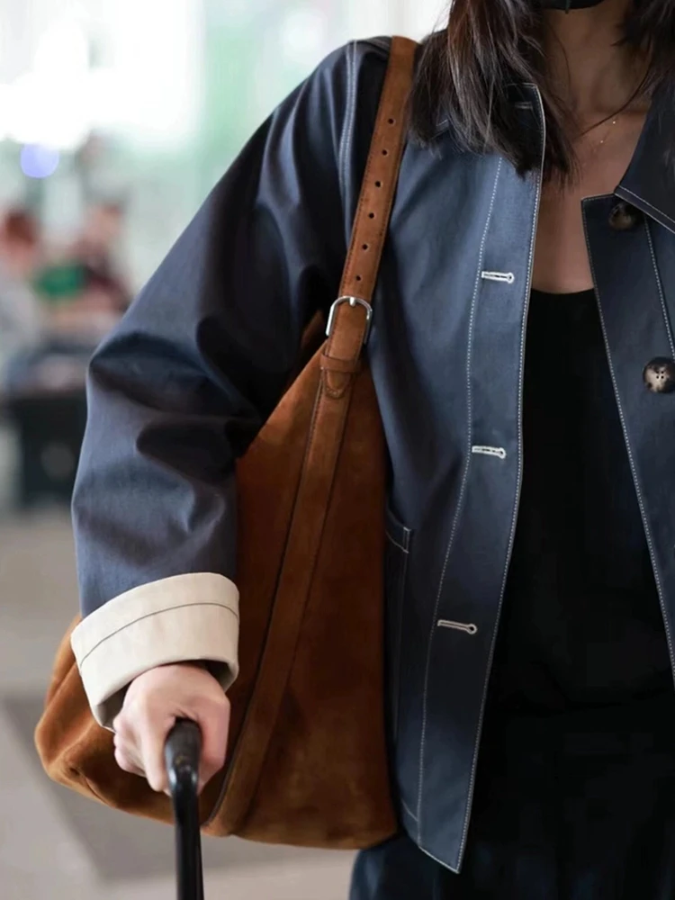

Fashion Simple Casual Design Women Bucket Bag\Handbag Genuine Leather Tote Real Leather Lady Underarm Shoulder Commuter Bag Big