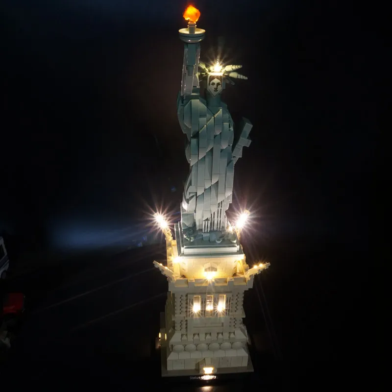 LED Light Kit For 21042 Statue of Liberty Compatible With 17011 Building Block DIY Toys Set Not Include Model