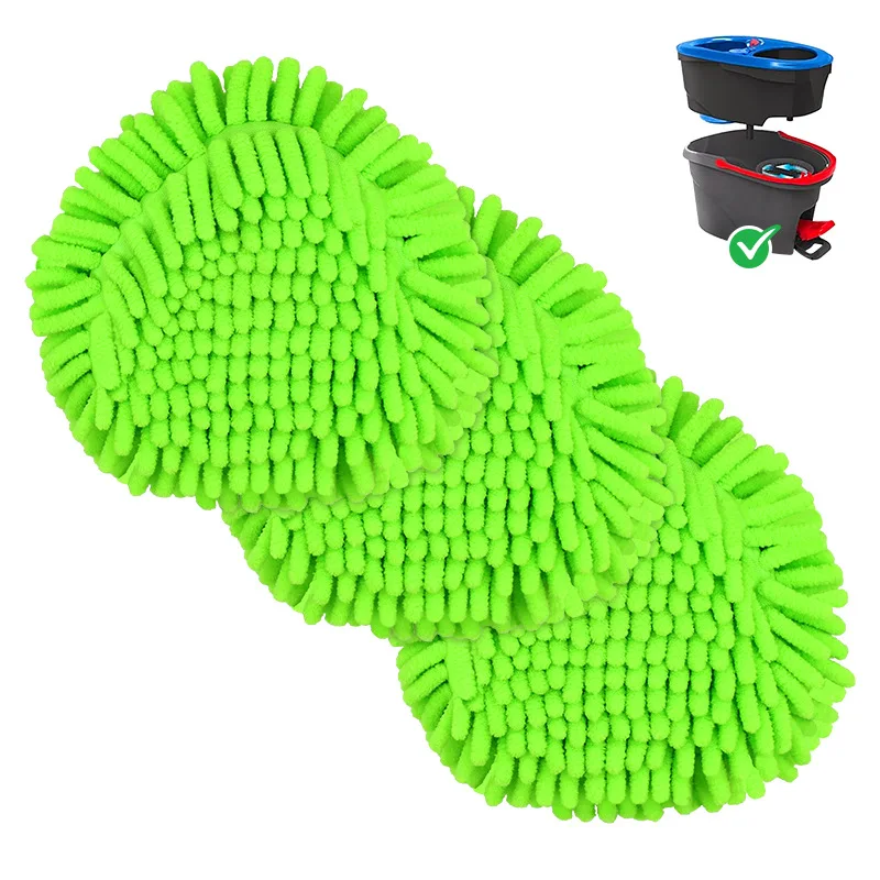 

2/3pcs Spin Mop Heads Replacements Pas for O-Cedar RinseClean vileda Chenille Mop Pad Spin Mop Refill for Floor Cleaning