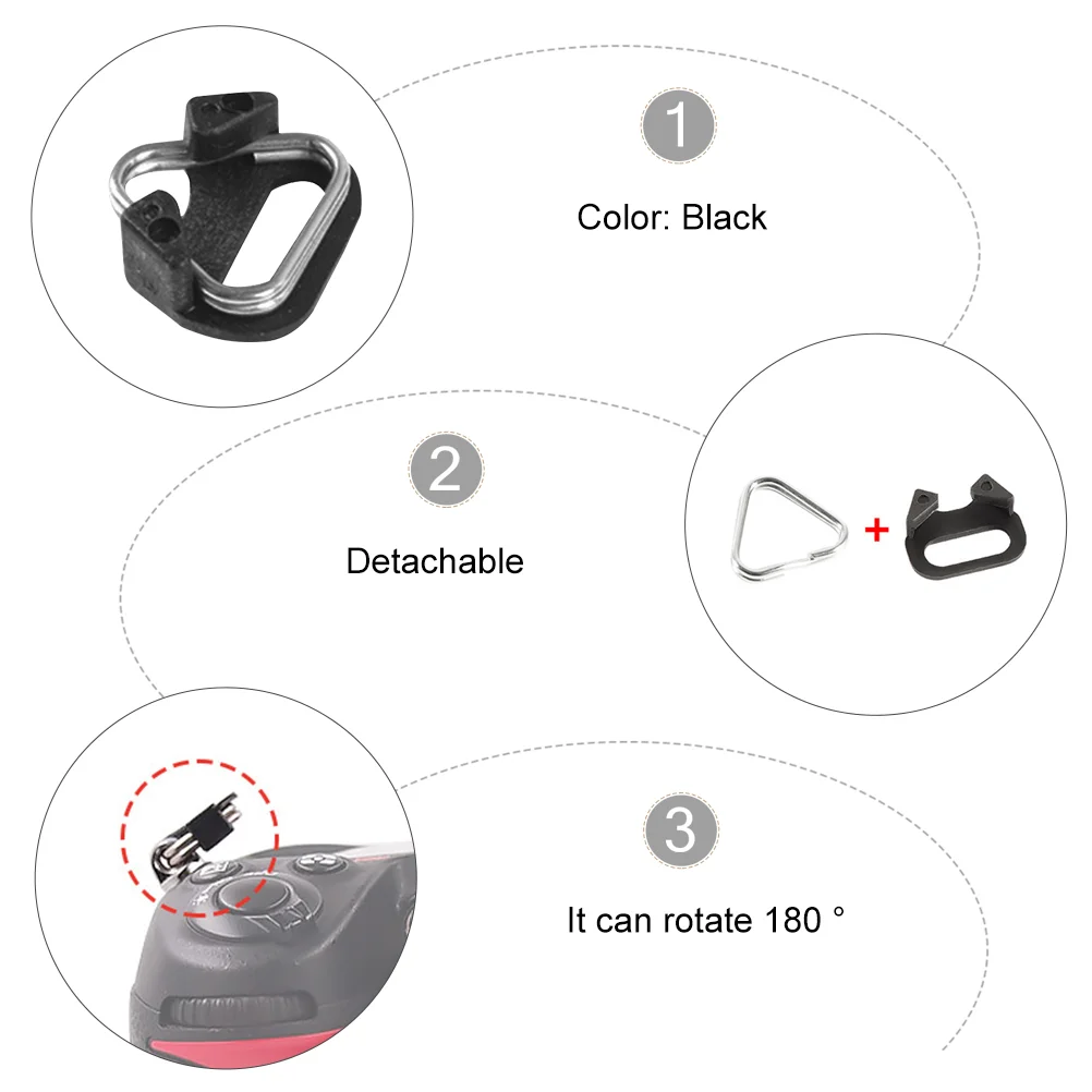 Gancio triangolare per tracolla per fotocamera da 10 pezzi per morsetti per spalla per cintura in vita con clip ad anello diviso per cordino