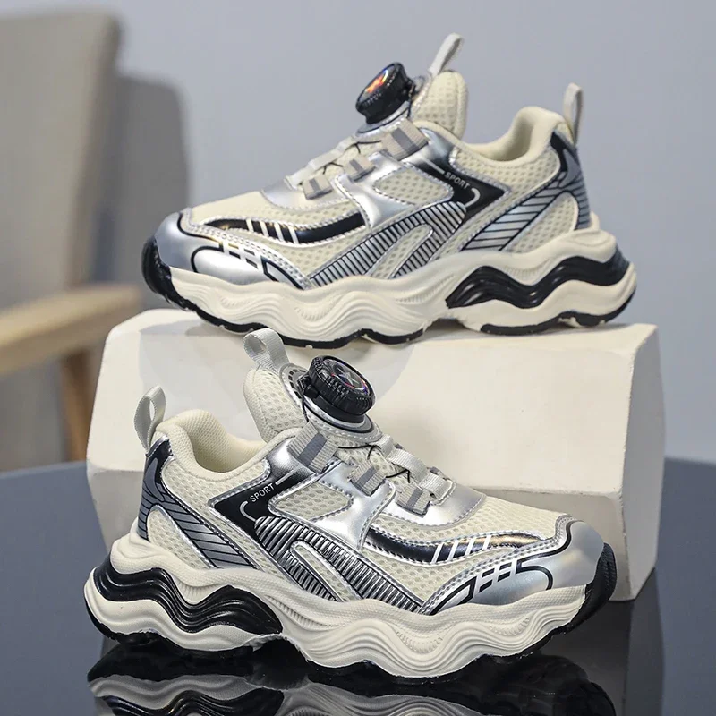 

2025 Children's Sports Shoes New Dad Shoes Mesh Breathable Lightweight Running Shoes for Boys and Girls