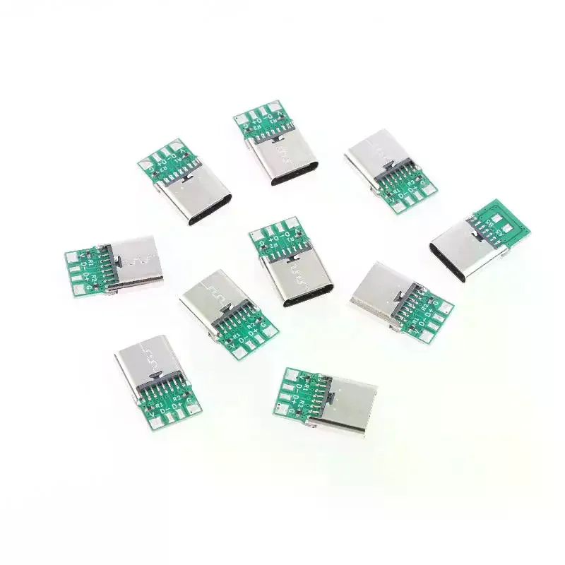 5/10Pcs Usb Female Connector 16Pin 5Pcs Data Transfer Interface Easy Welding For PCB Board Customization