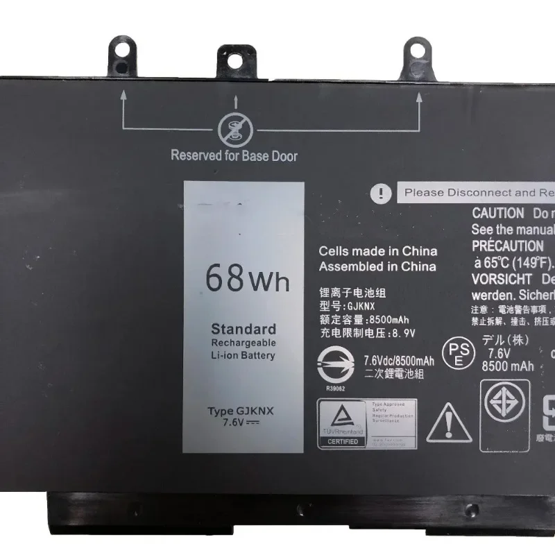 GJKNX Batteria Del Computer Portatile per Dell Latitude E5480 E5580 E5590 E5490 per DELL Precision M3520 M3530 GD1JP 7.6V 68Wh