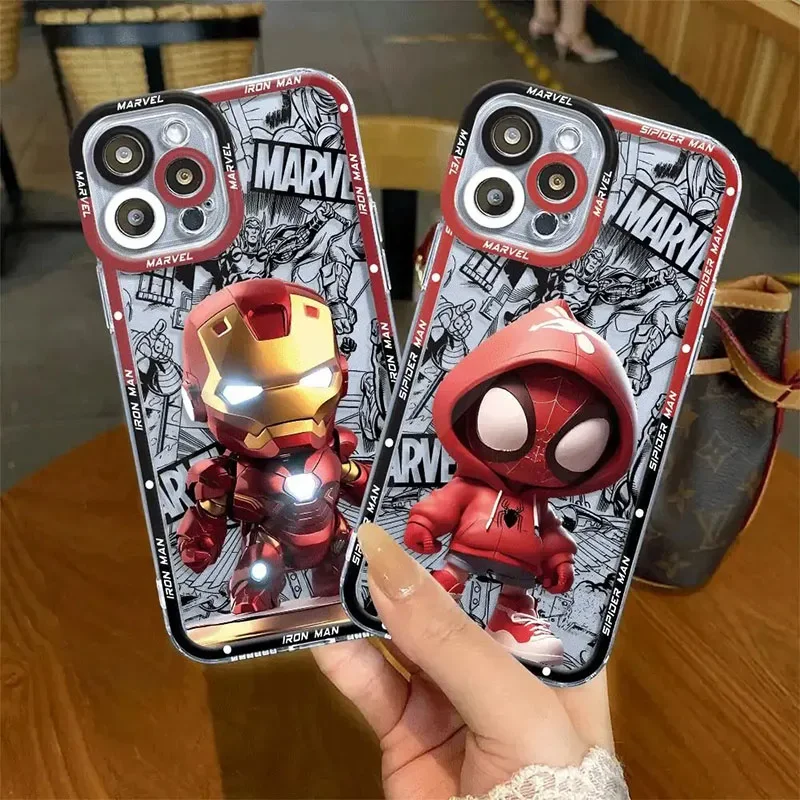 Marvel Spider Man Iron Man Silicone Case For Xiaomi Redmi Note 13 12 11 Pro Plus 4G 5G 12S 11S 10S 10 9 9S 8 13C 12C 10C Cover