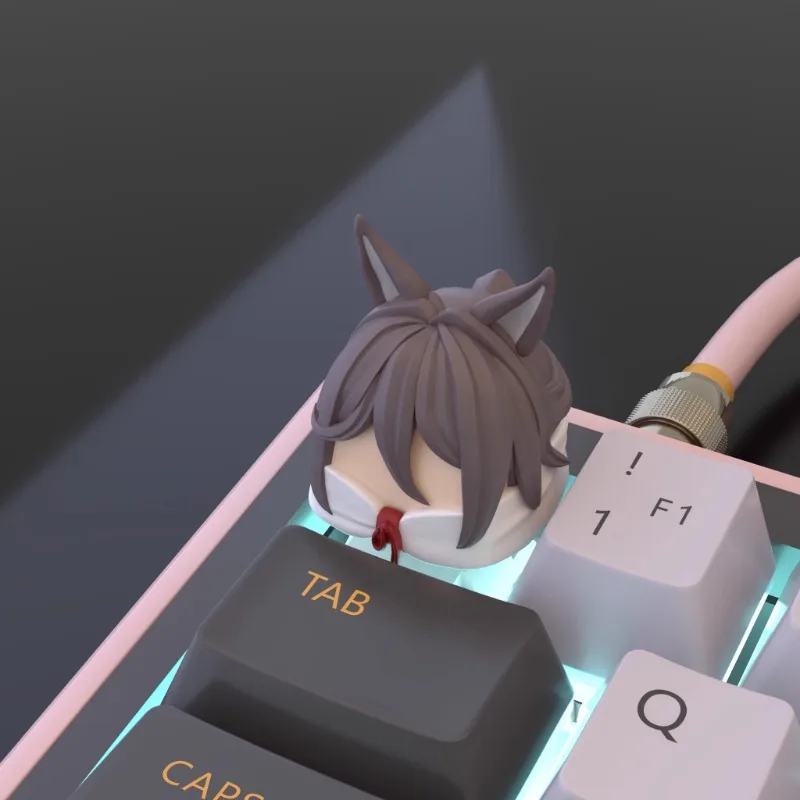 Imagem -03 - Honkai-star Rail Key Cap Material Resina Impressão 3d Polido à Mão Personagem do Jogo para Colorir Teclas para Teclado Mecânico Presente