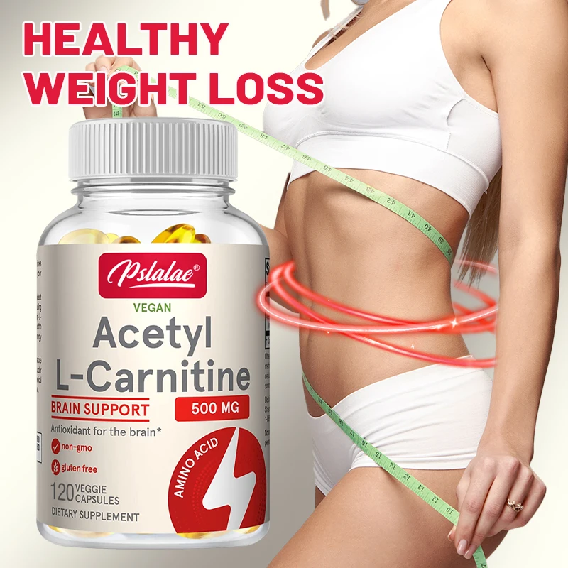 Cápsulas de Acetil-L-Carnitina - Promueve la Función Cerebral y de las Células Nerviosas, Mejora la Fuerza Muscular y la Concentración