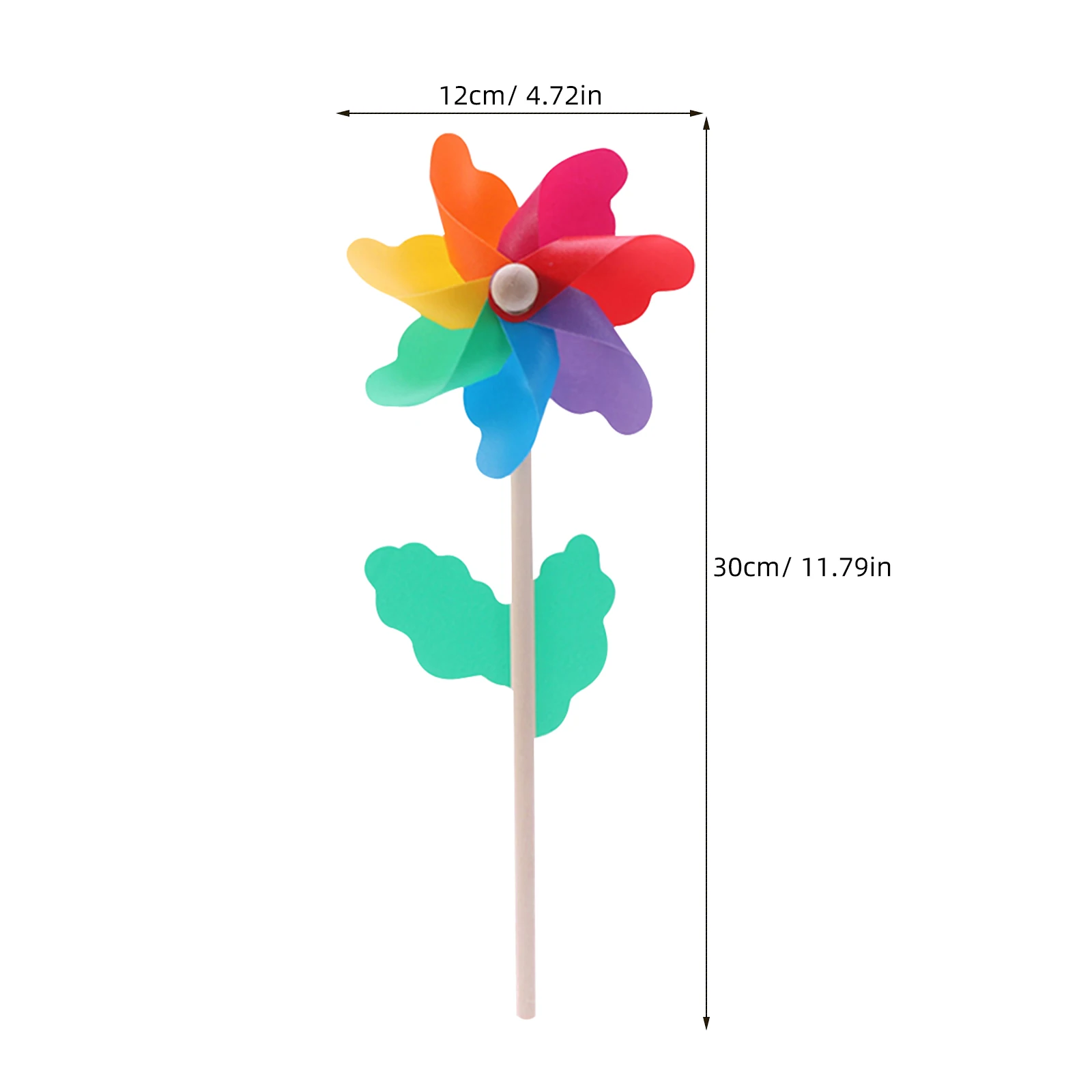 12 Pcs Pinwheels Windmill Swirl Garden Box Grinder For Outdoor Windmills Colorful Rainbow Decor Decorate Child