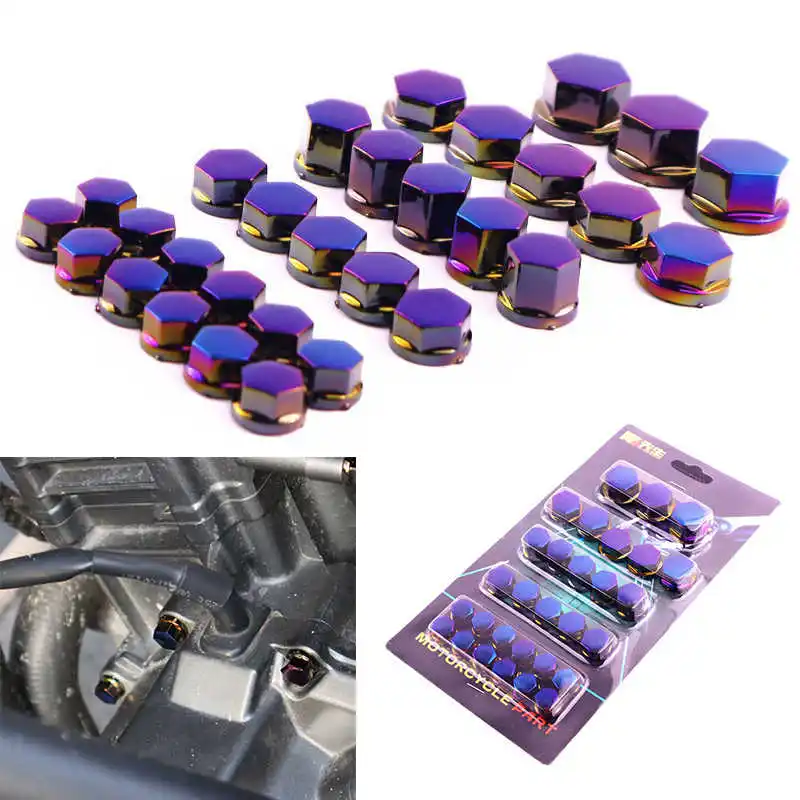 Motorcycle electric vehicle refitting parts engine screw cover decoration scooter hexagon screw cap decoration view 2