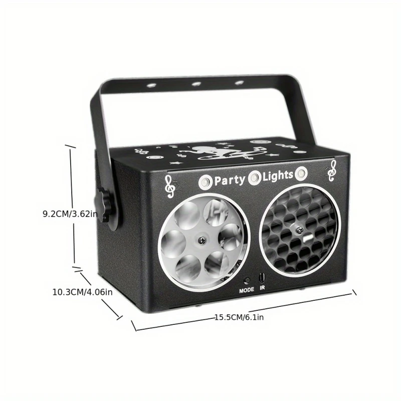 RGB LED Disco Light with Voice Control Strobe Light Remote Control Party Lighting DJ Stage Club Wedding Home Festival Decor Mood