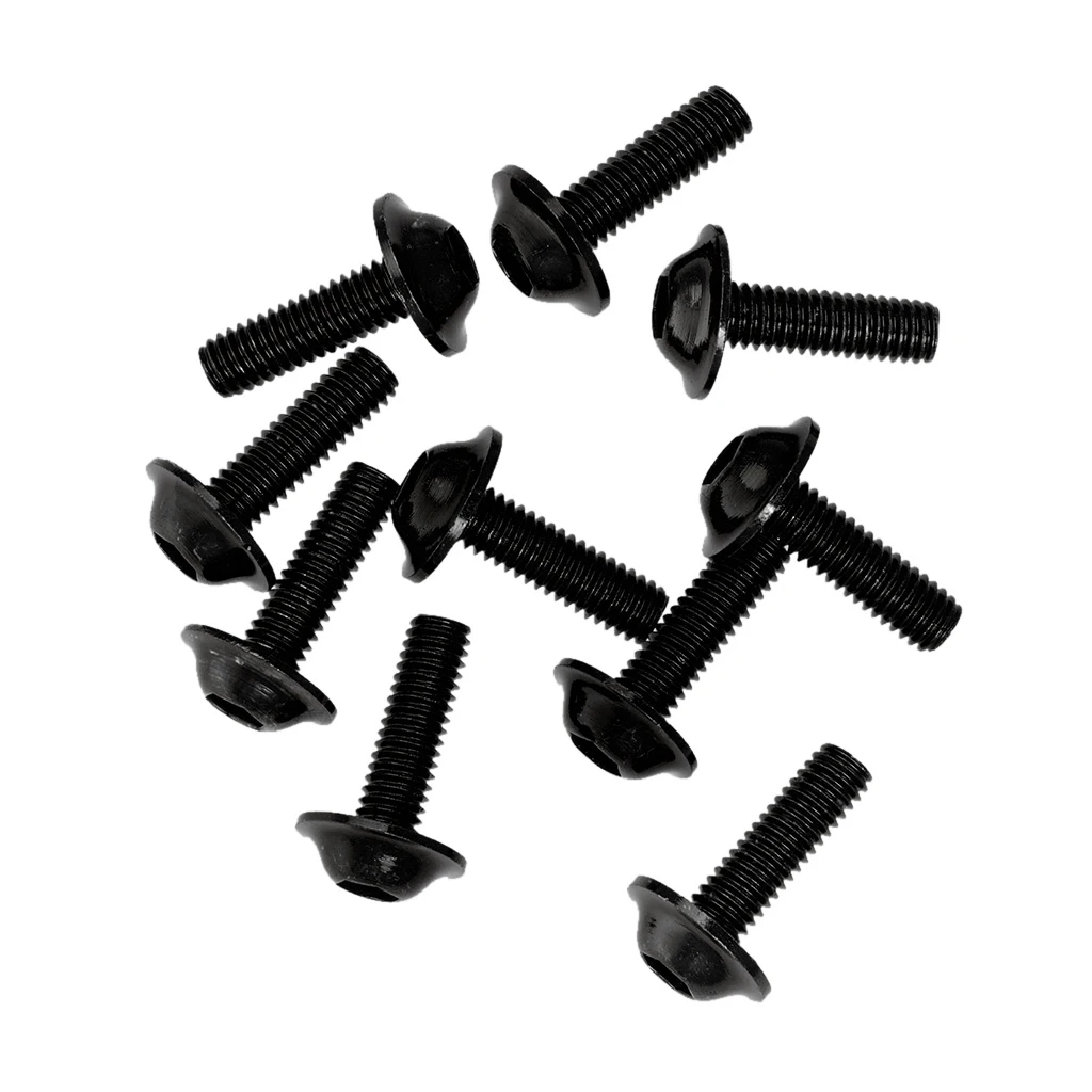 10x Decorative License Plate Frame Aluminum Bolt Screws Cover 20mmx6mm for Car Motorcycle