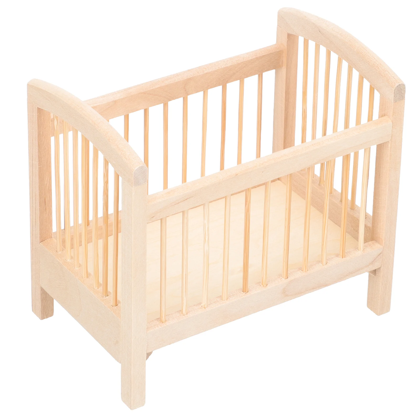 Miniature Wooden Crib Mini Baby Crib Model Miniature Accessory Decor mini crib mini crib small crib