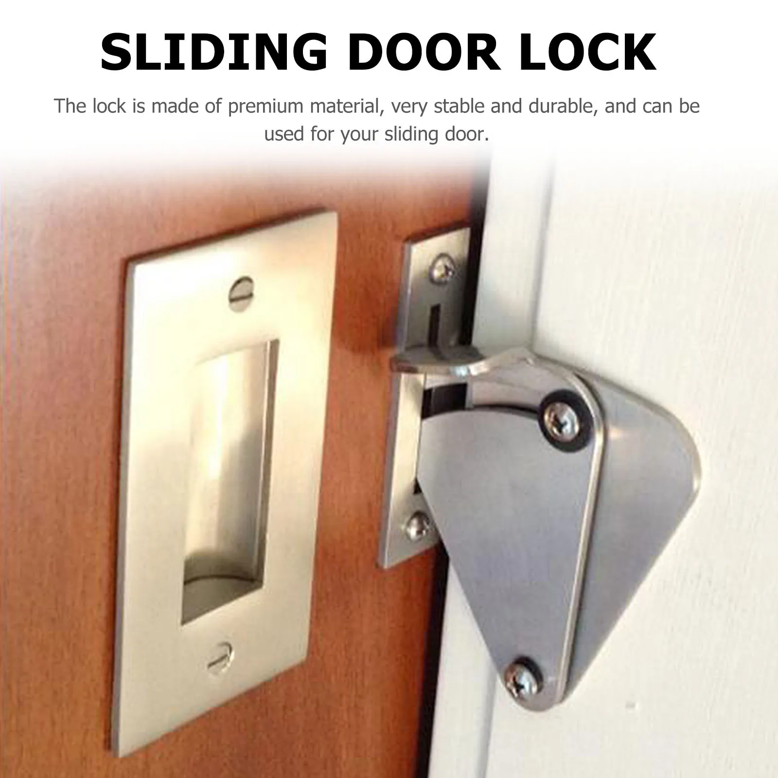 

1 set 1 Set Of Wooden Sliding Lock Premium Barn Latch Durable Indoor Door Lock Simple Installation Sliding Door Accessory