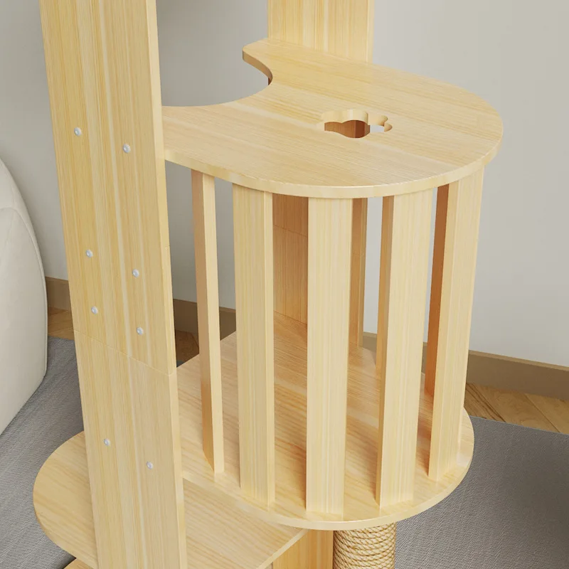 Bold and Enlarged Large Cat Climbing Frame Toy Cat Scratching Board Cat Tree Multi-layer Litter Tree Integrated