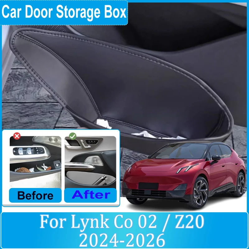 

Auto Door Storage Box For Lynk CO 02 Accessories Z20 2024 2025 2026 Car Door Slot Storage Mats Covers Protective Pads Cars Tools