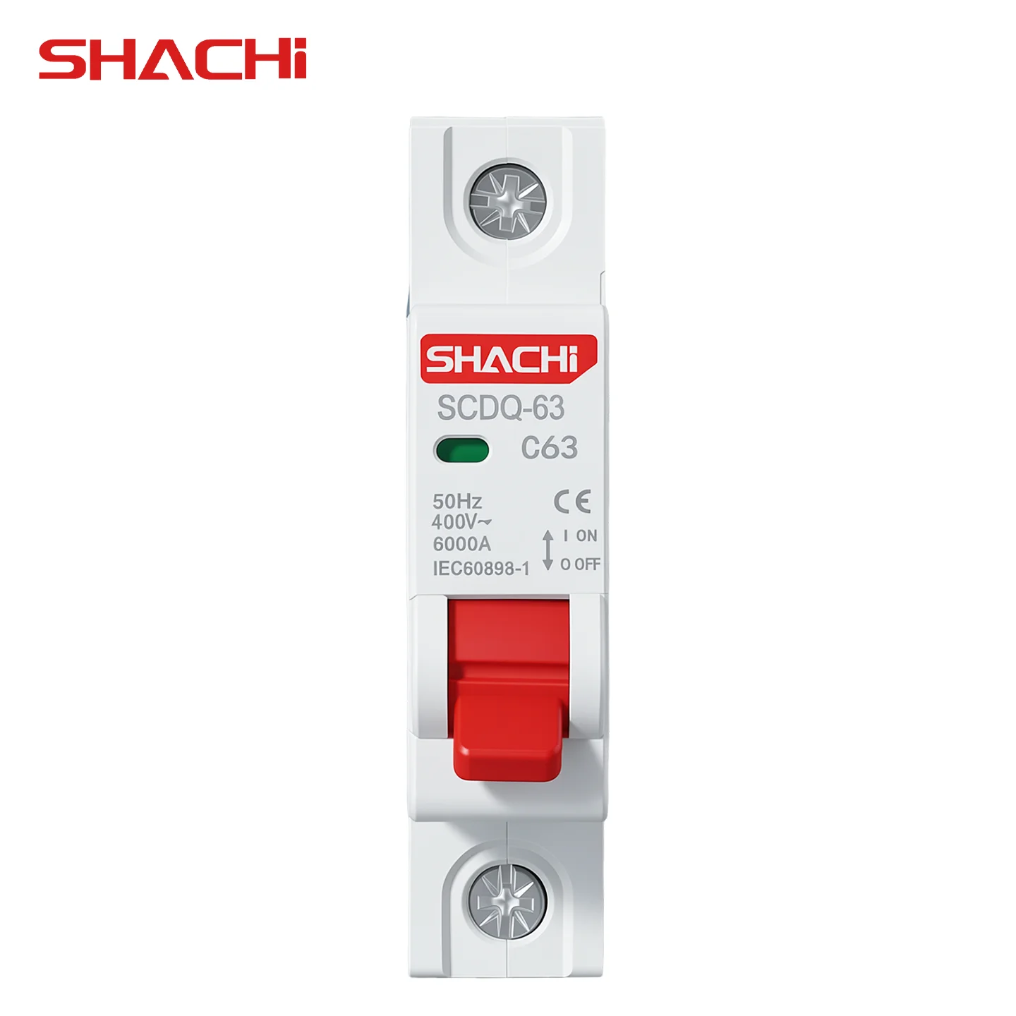 SHACHI AC Mini Circuit Breaker MCB 1P 16A 20A 25A 32A 40A 63A 220V 400V C Type Din Rail Air Switch for Home Overload Protection