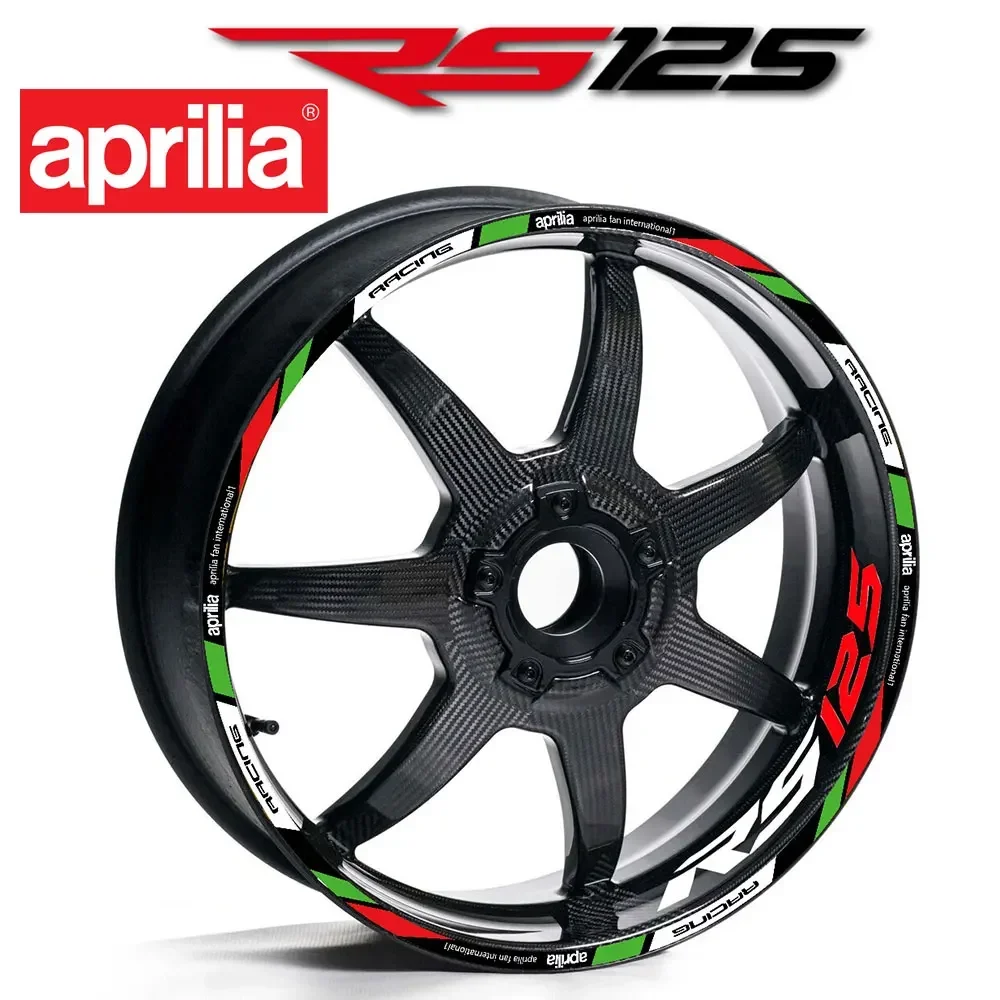 For Aprilia RS125 RS 125 17'' Reflective Motorcycle Wheel Hub Stickers Rim Stripe Decal Tape Accessories Decal