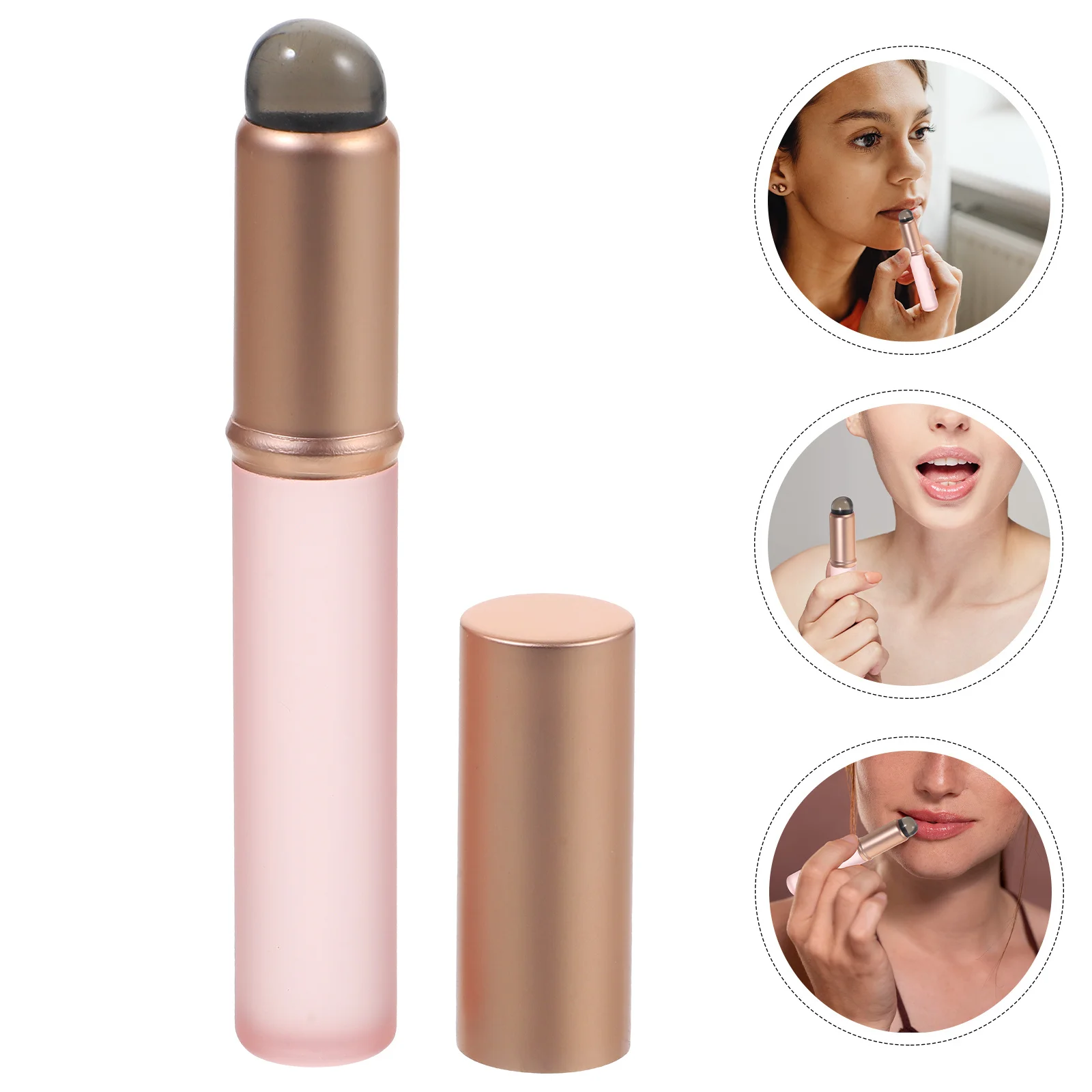 Varinhas aplicadoras de batom, 2 peças, pincel de maquiagem reutilizável para mulheres, brilho labial, contorno, sombra, bálsamo, aplicação on the go